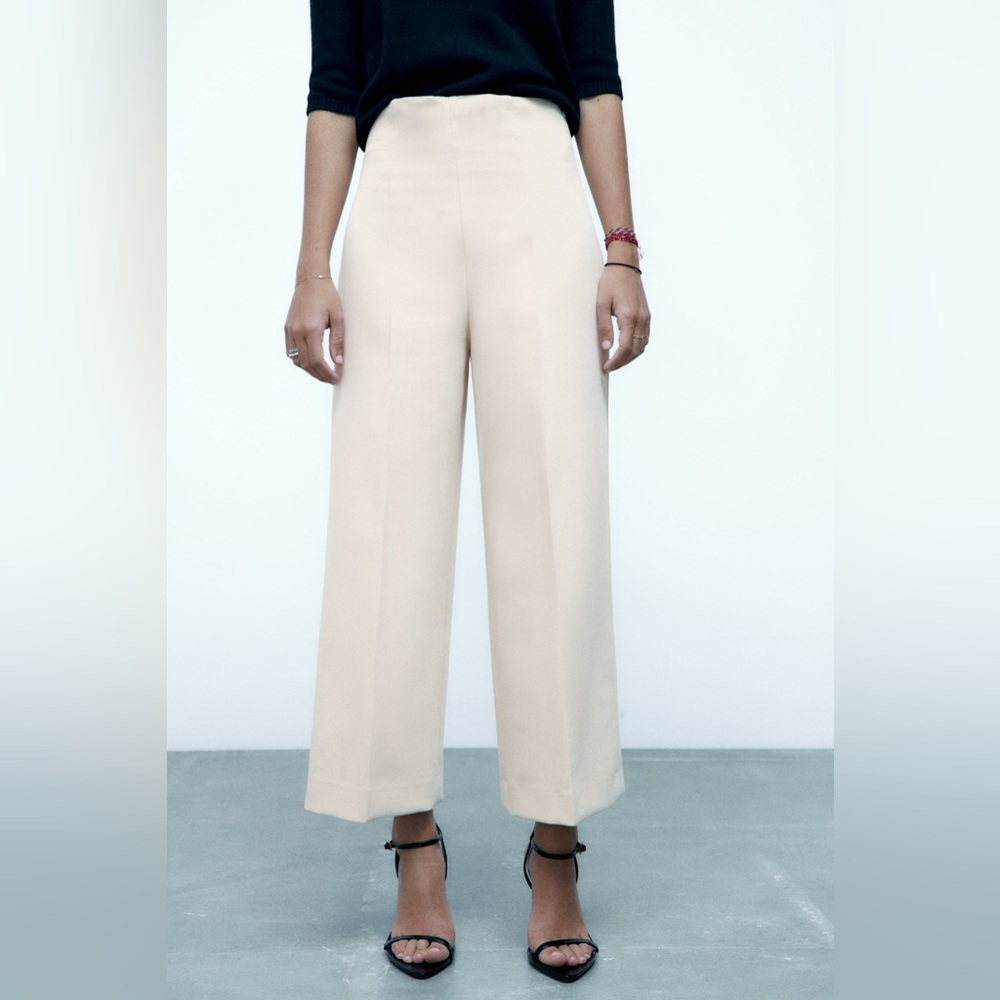 ZARA HIGH WAISTED CULOTTES PANTS MEDIUM